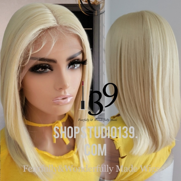 Human hair HD lace front bob wig with baby hair - Picture 5 of 5